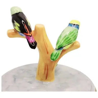Tanagers In Cage Limoges Figurine Box Porcelain Limoges bird birds French Trinket Box