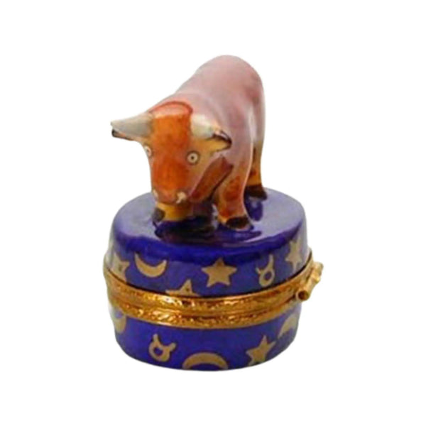 Taurus Zodiac Artoria Porcelain Limoges birthday zodiac taurus French Trinket Box