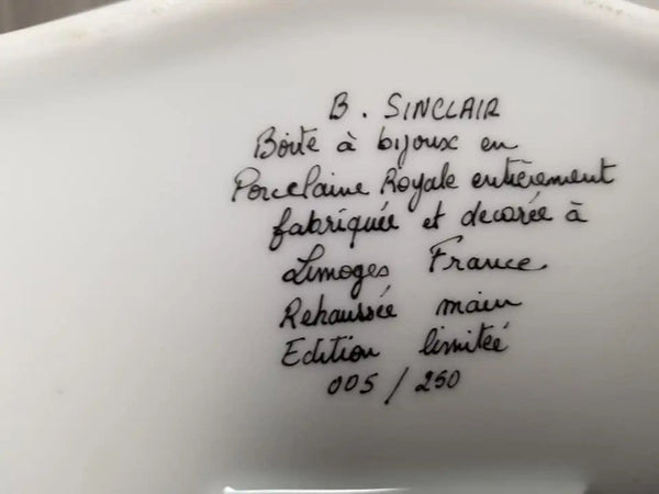 Teal Elegance Jewelry Box Porcelain Limoges jewelry traditional French Trinket Box