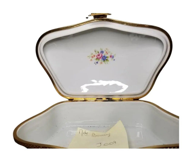 Teal Elegance Limoges Jewelry Box Porcelain Limoges jewelry traditional French Trinket Box