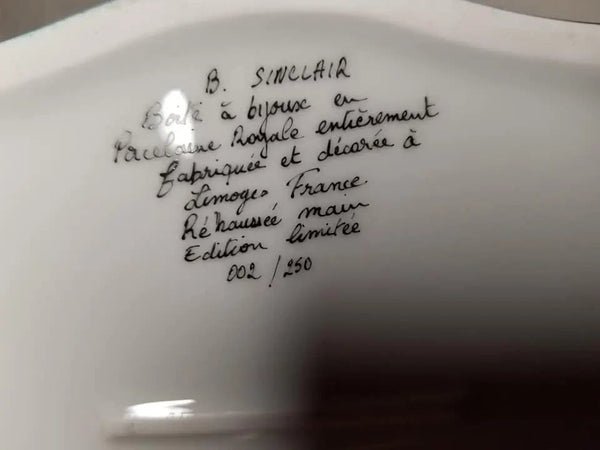 Teal Elegance Limoges Jewelry Box Porcelain Limoges jewelry traditional French Trinket Box