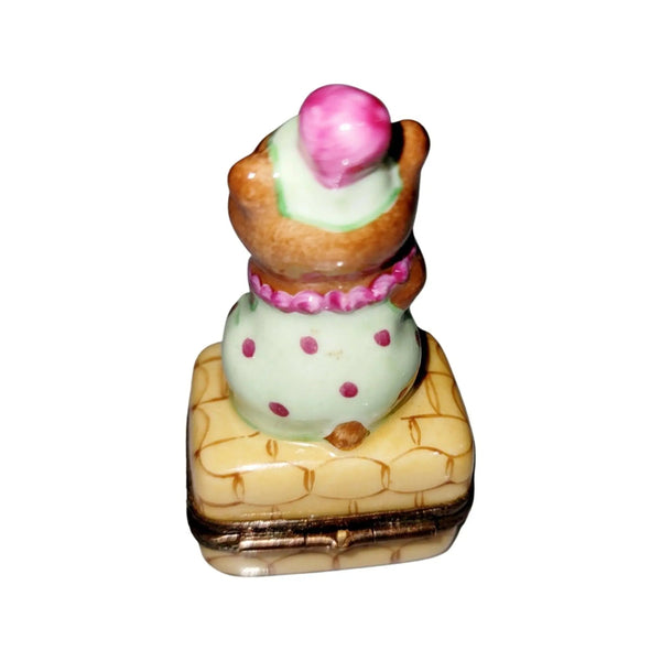 Teddy Bear Clown Delight Porcelain Limoges Circus Clown teddy French Trinket Box