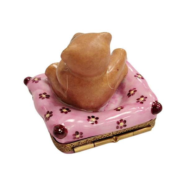 Teddy Bear Dream Box Porcelain Limoges Teddy French Trinket Box