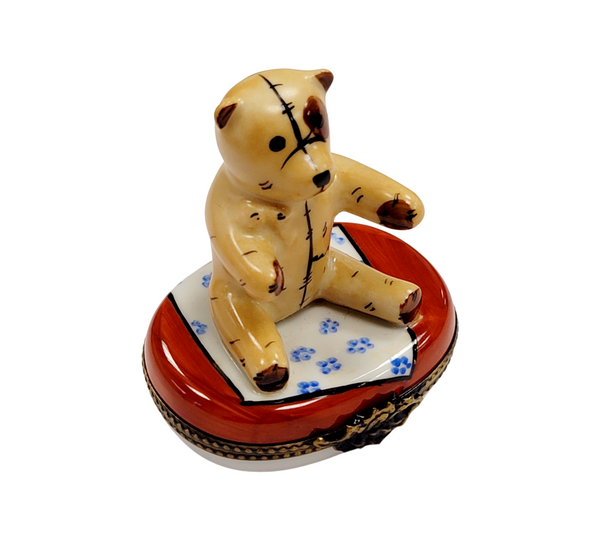 Teddy Bear Dreams Limoges Box Porcelain Limoges Teddy French Trinket Box