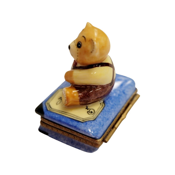 Teddy Bear Treasure Box Porcelain Limoges Teddy French Trinket Box