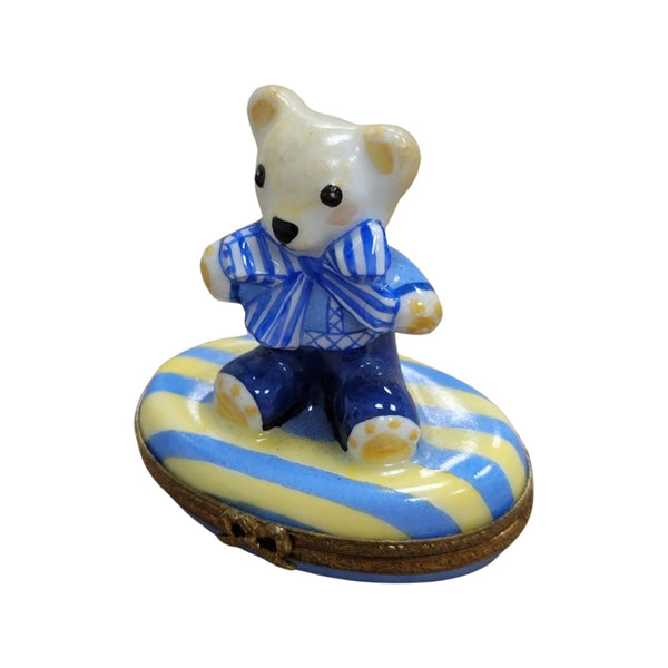 Teddy Bear Limoges Box Delight Porcelain Limoges Teddy French Trinket Box