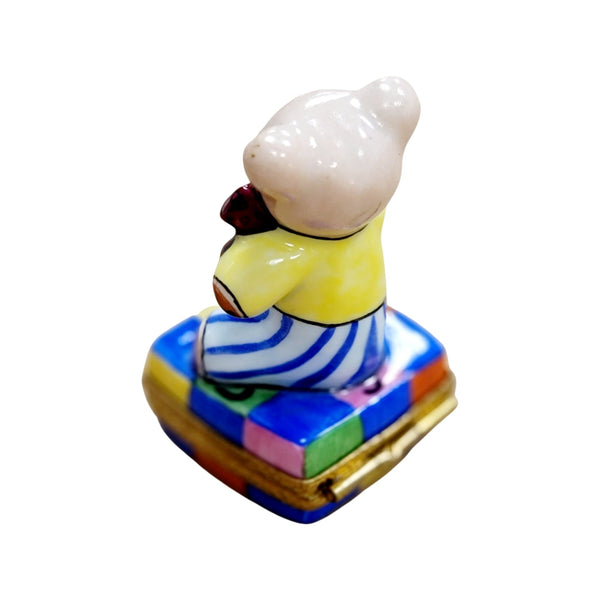 Teddy Bear Limoges Box Treasure Porcelain Limoges Teddy French Trinket Box