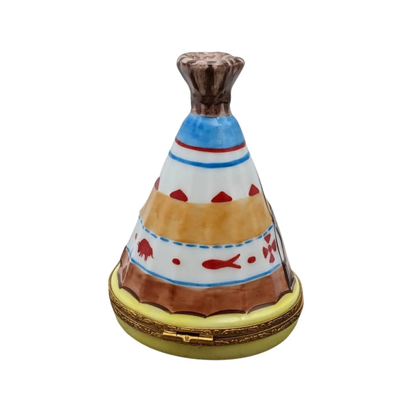 Teepee Porcelain Limoges thanksgiving French Trinket Box