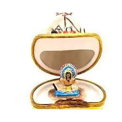 Teepee Porcelain Limoges thanksgiving French Trinket Box