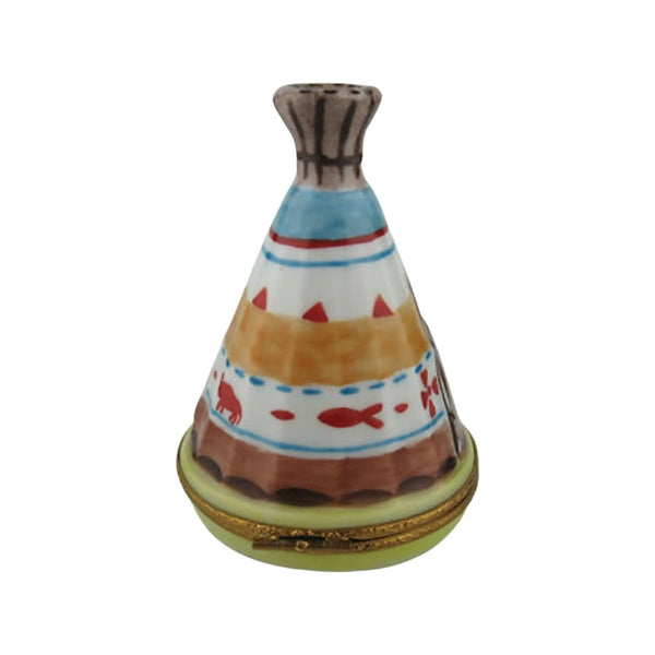 Teepee Porcelain Limoges thanksgiving French Trinket Box