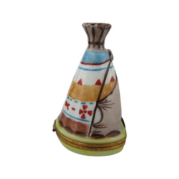 Teepee Porcelain Limoges thanksgiving French Trinket Box