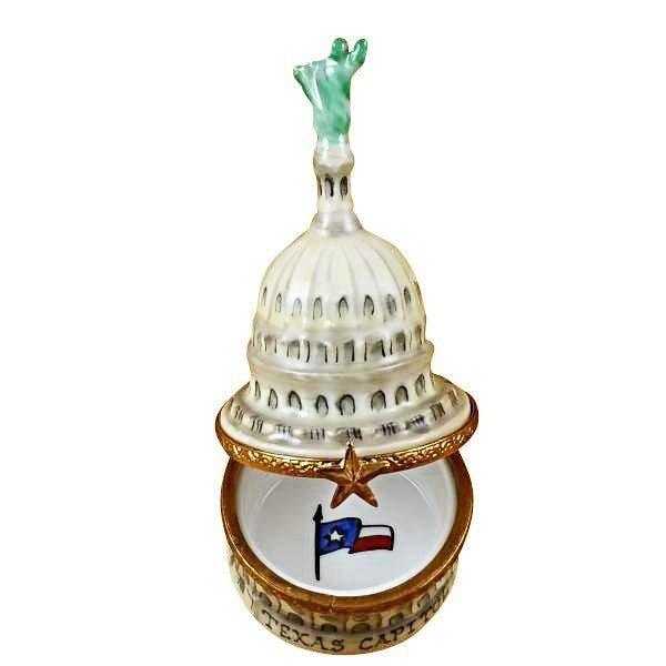 Texas Capitol Porcelain Limoges united states monuments French Trinket Box