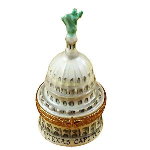Texas Capitol Porcelain Limoges united states monuments French Trinket Box