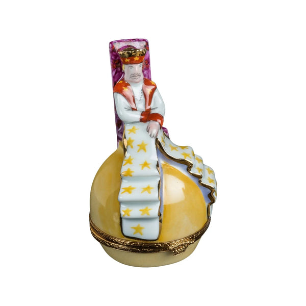 The King from the Little Prince story Porcelain Limoges fairy myth paris france French Trinket Box