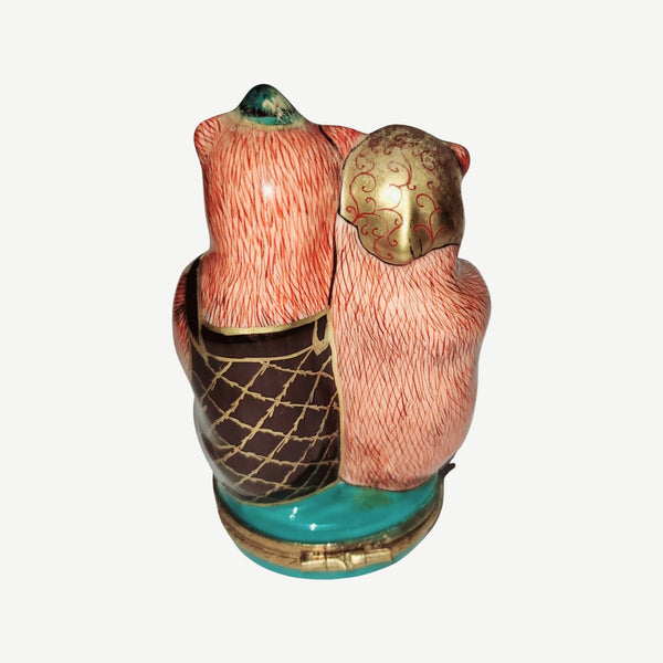 Three Bears Family Limoges Box Porcelain Limoges bears fairy story French Trinket Box