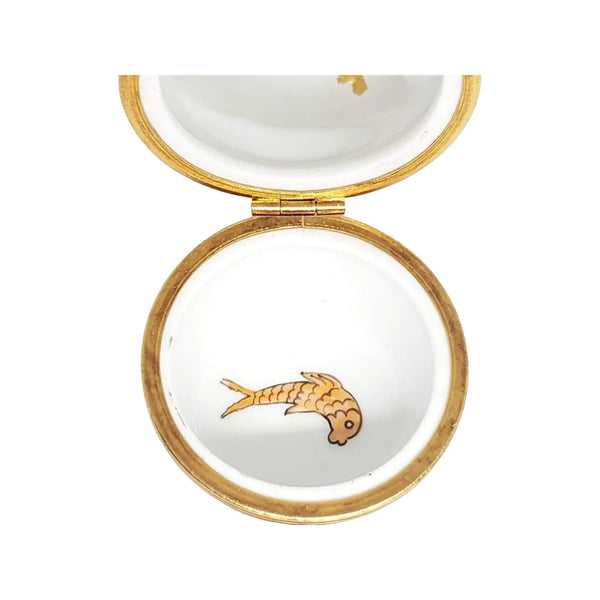 Three Men In A Tub Porcelain Limoges fairy myth French Trinket Box