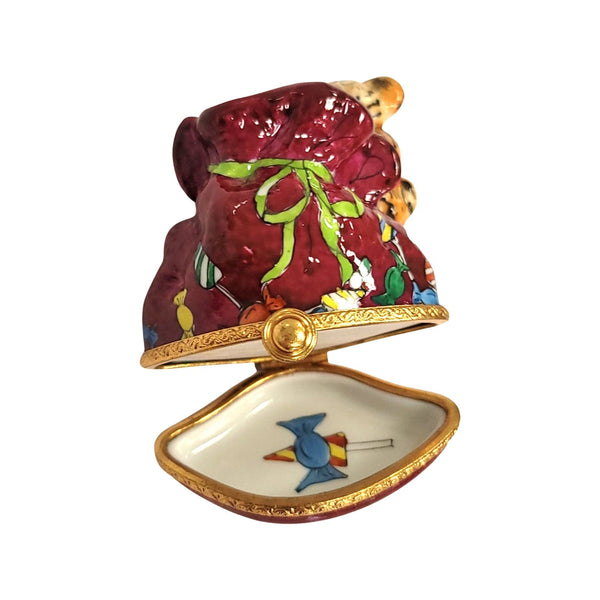 Tiger Pencil Holder Limoges Box Porcelain Limoges cat wild kids baby French Trinket Box