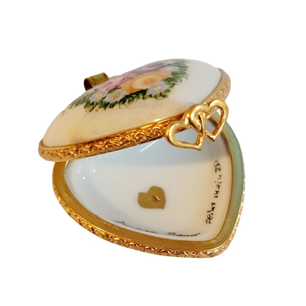 Together in Paris Pendant Porcelain Limoges French Trinket Box