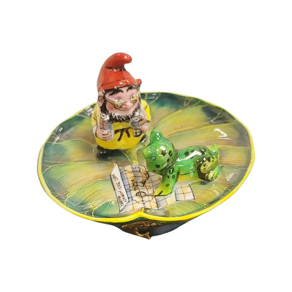 Troll Elf With Frogs Limoges Box Porcelain Limoges frog LIMOGES BOXES turtle French Trinket Box