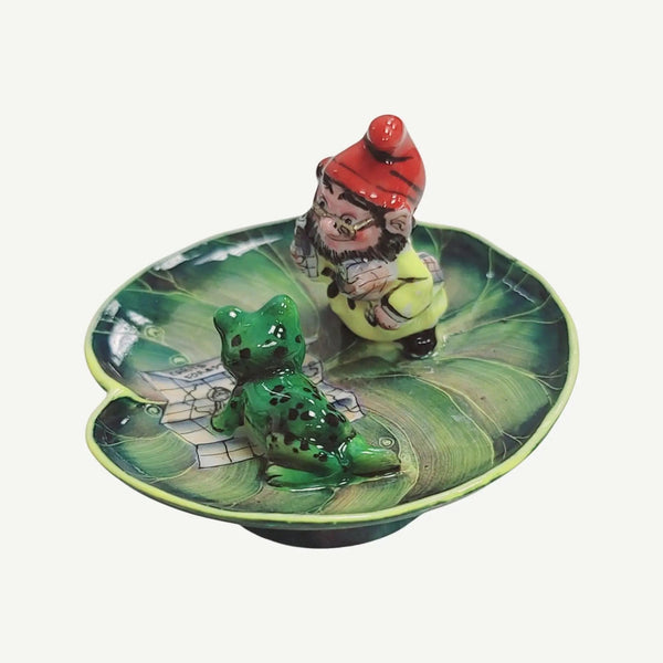 Troll Elf With Frogs Limoges Box Porcelain Limoges frog LIMOGES BOXES turtle French Trinket Box