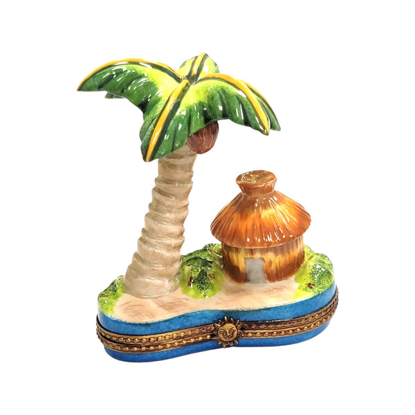 Tropical Paradise Limoges Box Porcelain Limoges beach travel French Trinket Box
