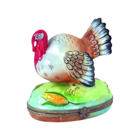 Turkey Porcelain Limoges thanksgiving wild birds French Trinket Box