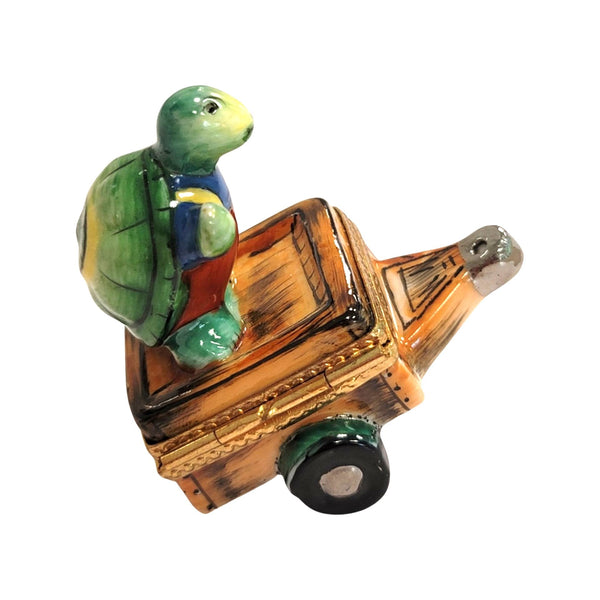 Turtle Adventure Cart Limoges Box Porcelain Limoges frog limoges boxes garden French Trinket Box