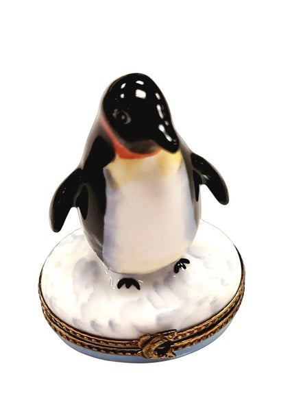 Tuxedo Penguin Limoges Box Porcelain Limoges bird winter LIMOGES BOXES French Trinket Box