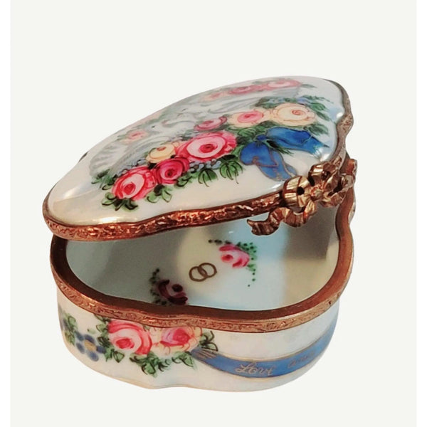 Two Doves Love Trinket Box Porcelain Limoges traditional wedding special limoges boxes French Trinket Box