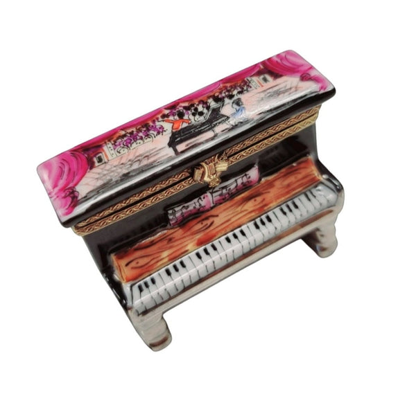 Upright Piano Choir Pianist Figurine Porcelain Limoges Music LIMOGES BOXES dance French Trinket Box