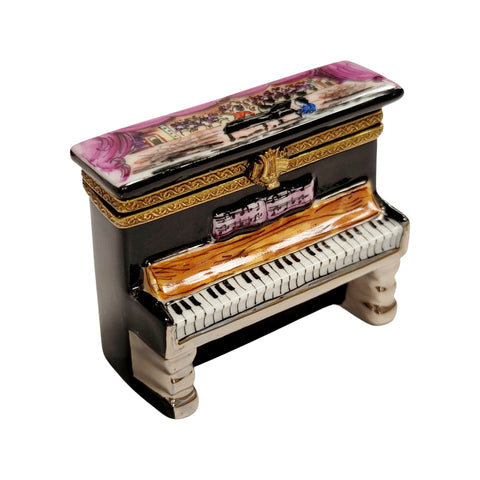 Upright Piano Choir Pianist Figurine Porcelain Limoges Music LIMOGES BOXES dance French Trinket Box