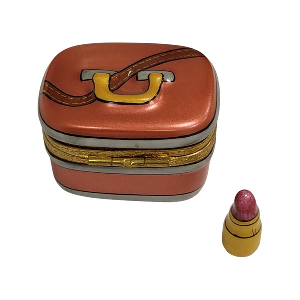 Exquisite Lipstick Jewelry Case Porcelain Limoges fashion home French Trinket Box