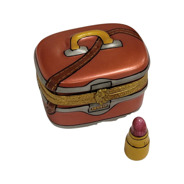 Exquisite Lipstick Jewelry Case Porcelain Limoges fashion home French Trinket Box