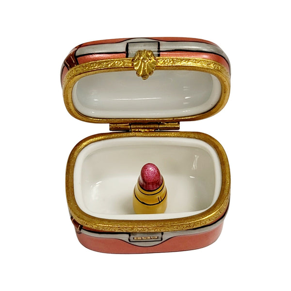 Exquisite Lipstick Jewelry Case Porcelain Limoges fashion home French Trinket Box