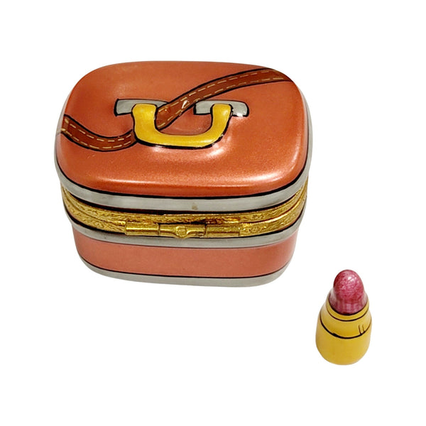 Exquisite Lipstick Jewelry Case Porcelain Limoges fashion home French Trinket Box