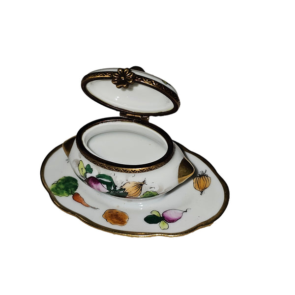 Vegetable Soup Tureen Box Porcelain Limoges Home China French Trinket Box