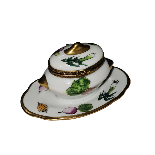 Vegetable Soup Tureen Box Porcelain Limoges Home China French Trinket Box