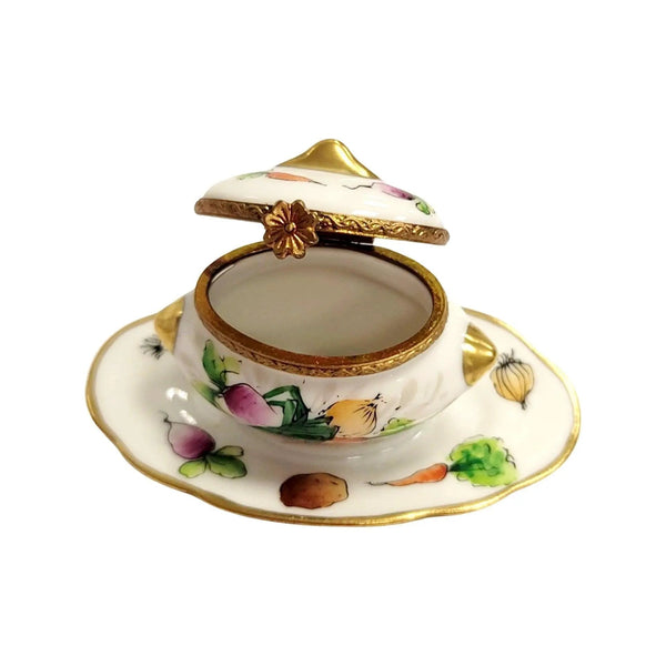 Vegetable Soup Tureen Box Porcelain Limoges Home China French Trinket Box