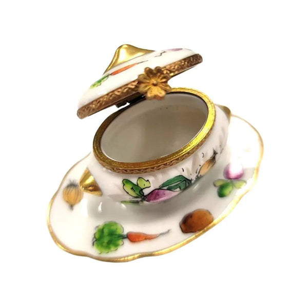 Vegetable Soup Tureen Box Porcelain Limoges Home China French Trinket Box