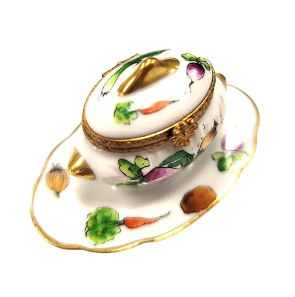 Vegetable Soup Tureen Box Porcelain Limoges Home China French Trinket Box