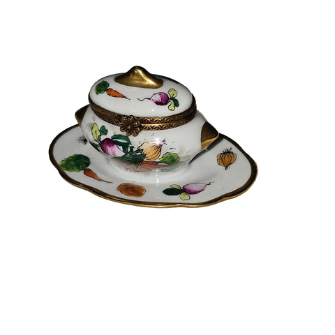 Vegetable Soup Tureen Box Porcelain Limoges Home China French Trinket Box