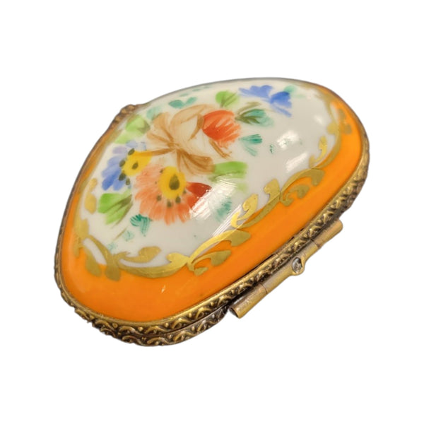 Vibrant Floral Limoges Box Porcelain Limoges LIMOGES BOXES traditional French Trinket Box