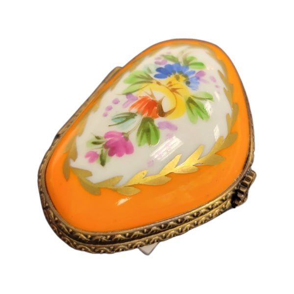 Vibrant Floral Limoges Box Porcelain Limoges LIMOGES BOXES traditional French Trinket Box