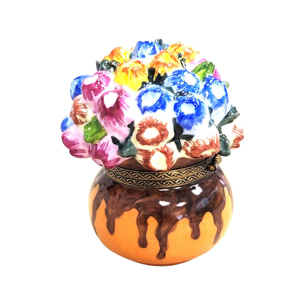 Vibrant Floral Porcelain Delight Porcelain Limoges Garden flowers limoges boxes French Trinket Box