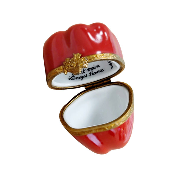Vibrant Red Pepper Limoges Box Porcelain Limoges fruit vegetables French Trinket Box