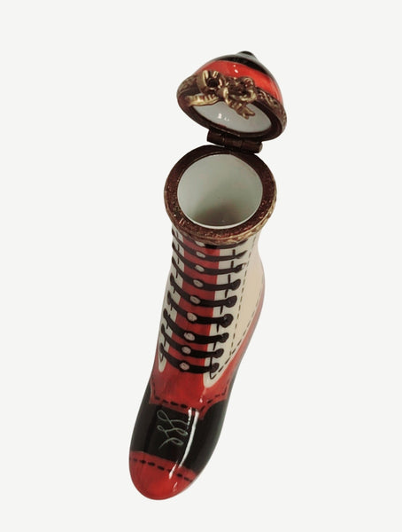 Victorian Elegance Boot Figurine Porcelain Limoges shoe figurine LIMOGES BOXES French Trinket Box