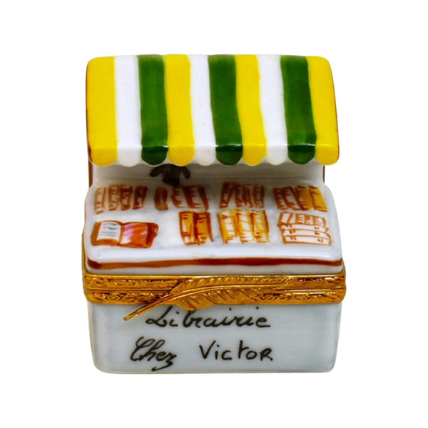 Victors Book Store Porcelain Limoges book professional French Trinket Box