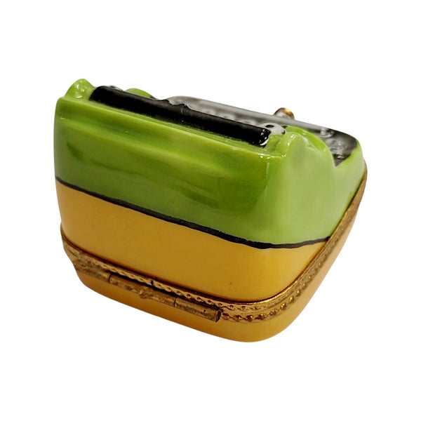 Vintage Green Typewriter Limoges Box Porcelain Limoges professional Limoges Box French Trinket Box