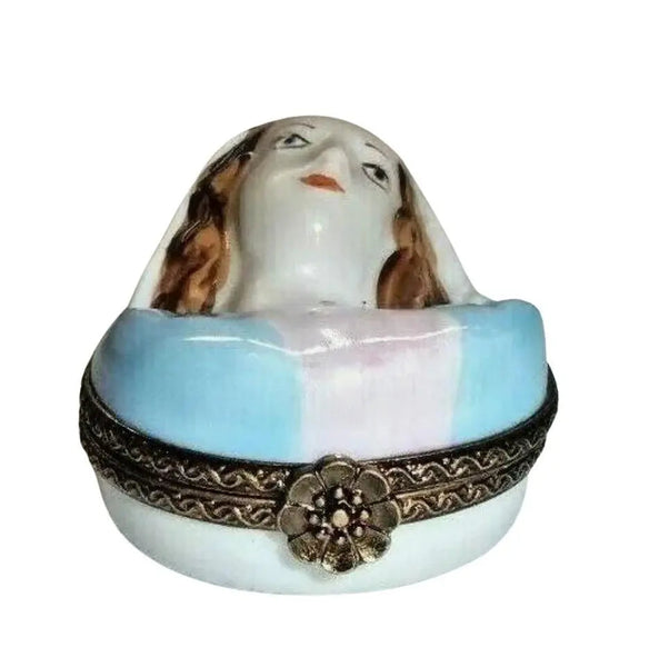 Virgin Mary Marie Jesus Porcelain Limoges Limoges Box religion easter religious spiritual bible French Trinket Box
