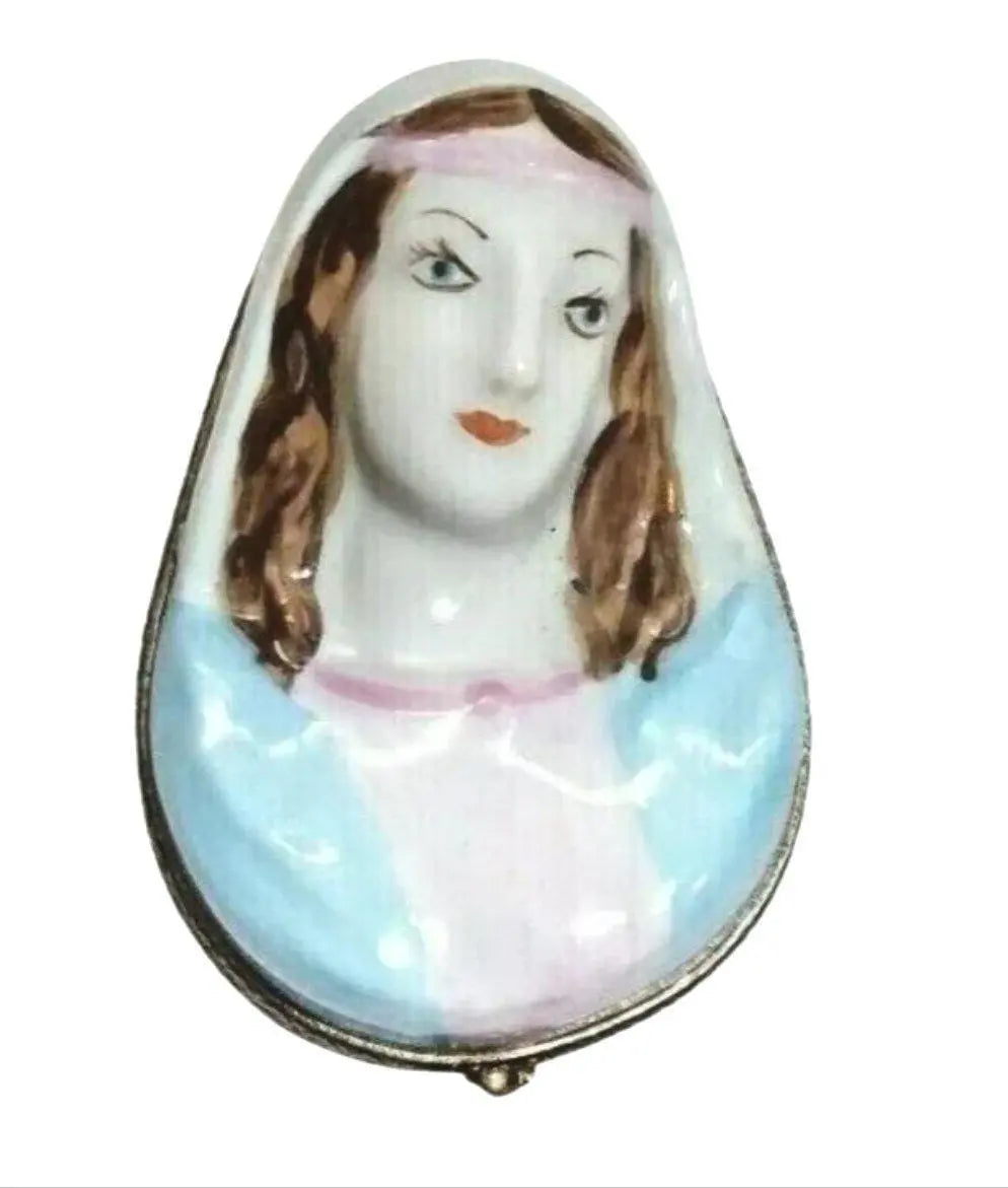 Virgin Mary Marie Jesus Porcelain Limoges Limoges Box religion easter religious spiritual bible French Trinket Box